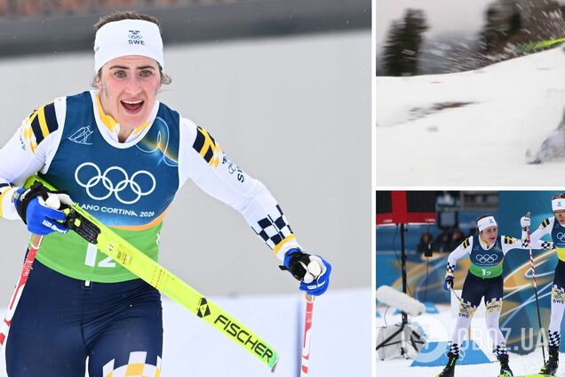 У гонці ОІ-2026 шведська лижниця зробила кульбіт головою в сніг, взяла лижу під пахву і побігла далі на одній нозі. Відео