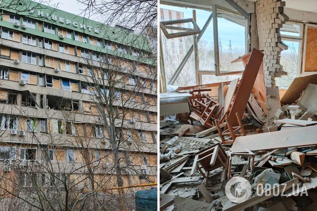 Оккупанты снова атаковали главный корпус Херсонского госуниверситета: изуродованы аудитории. Фото