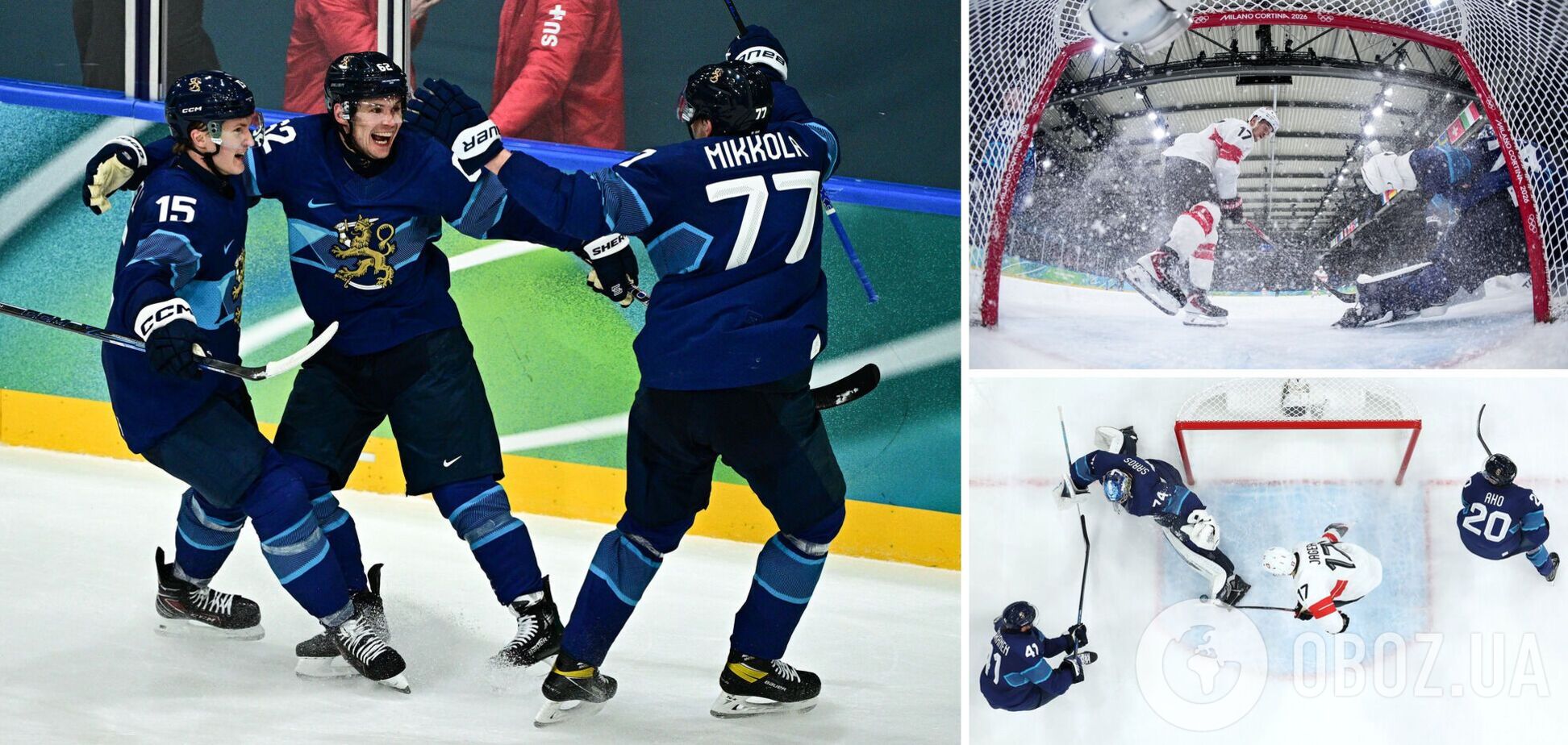 Финляндия сотворила камбэк года в хоккее на Олимпиаде-2026. Видео