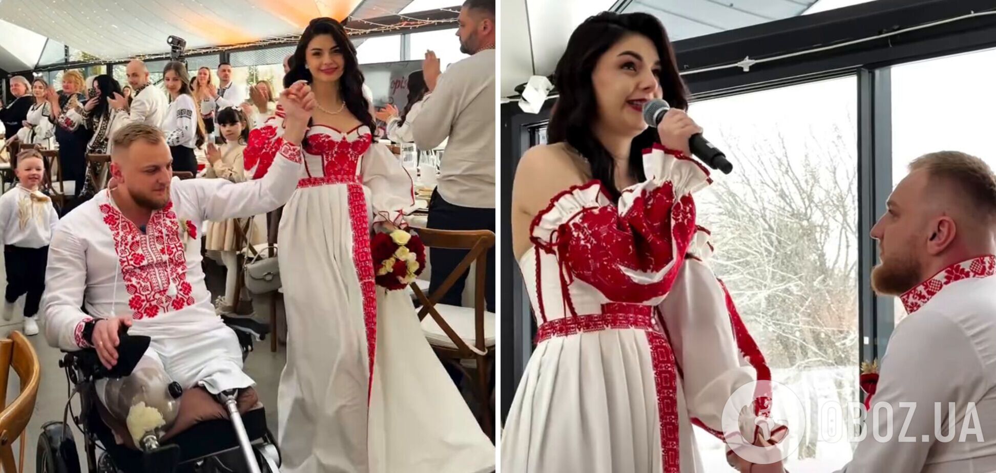 'Невероятно трогательная церемония': ветеран, который потерял на фронте обе ноги, женился. Видео