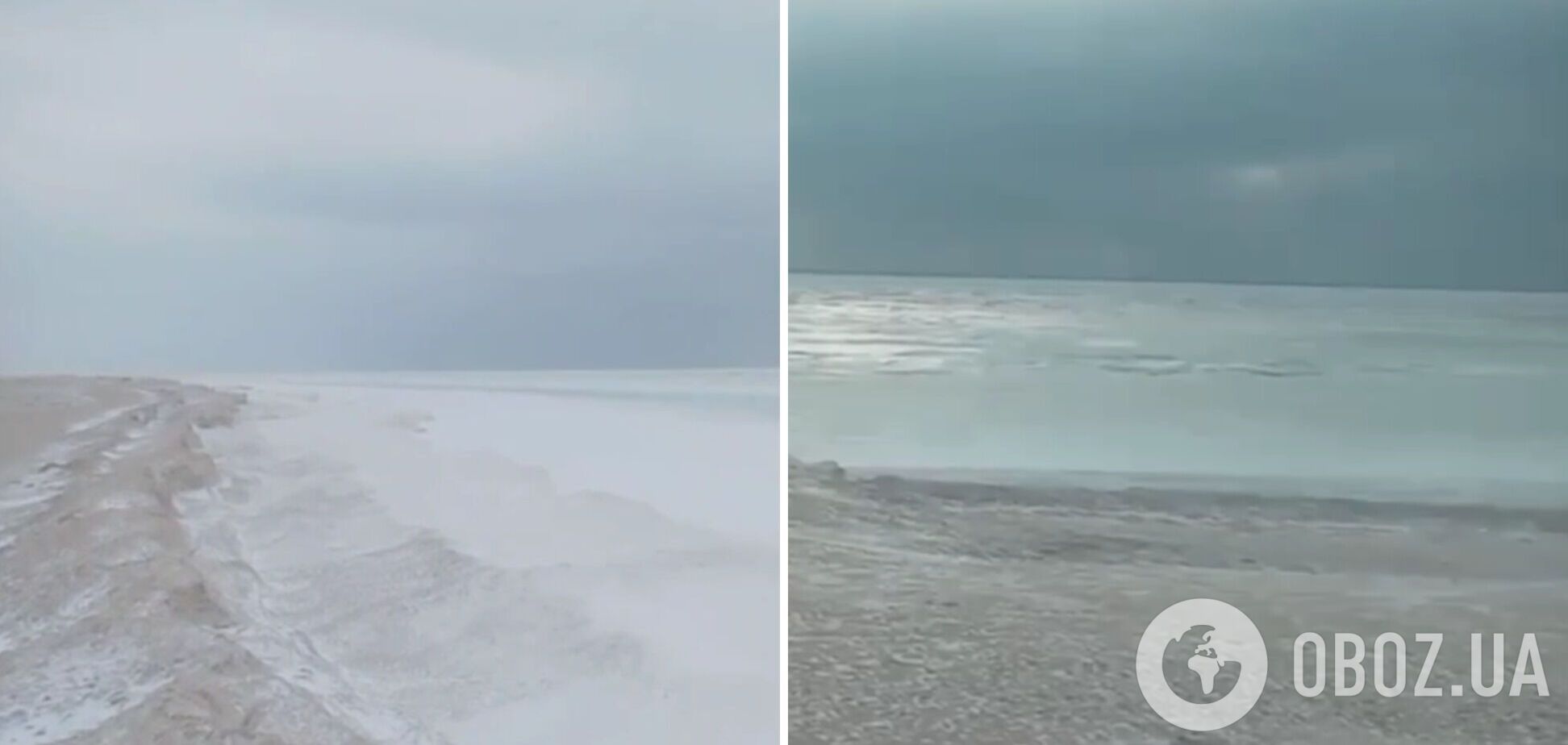 'Такого не було 15 років': море в Кирилівці промерзло більше ніж на 200 метрів від берега. Відео
