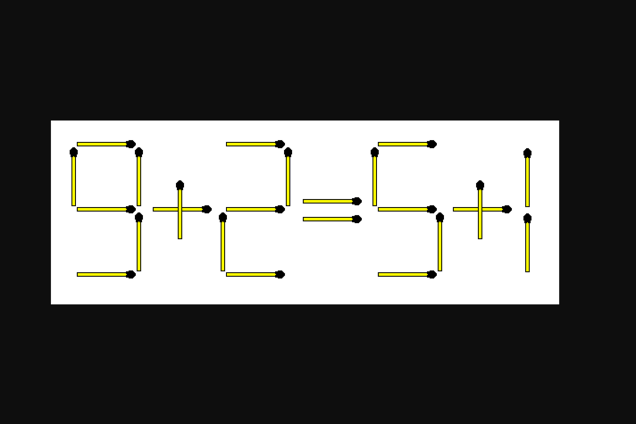 Есть несколько вариантов: непростая головоломка со спичками