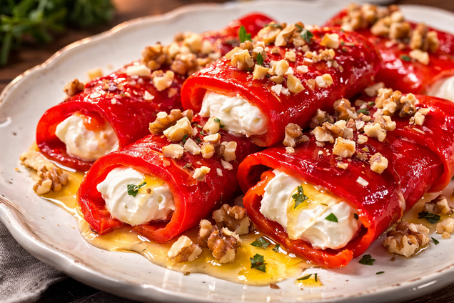 Рулетики из болгарского перца с крем-сыром: делимся рецептом пикантной закуски