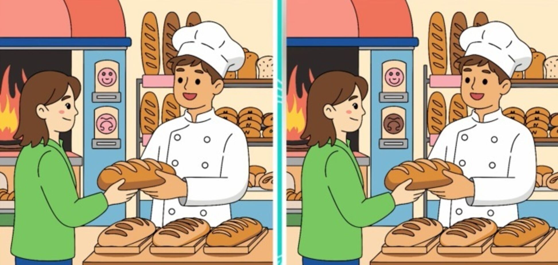 Знайдіть 3 відмінності: швидка головоломка