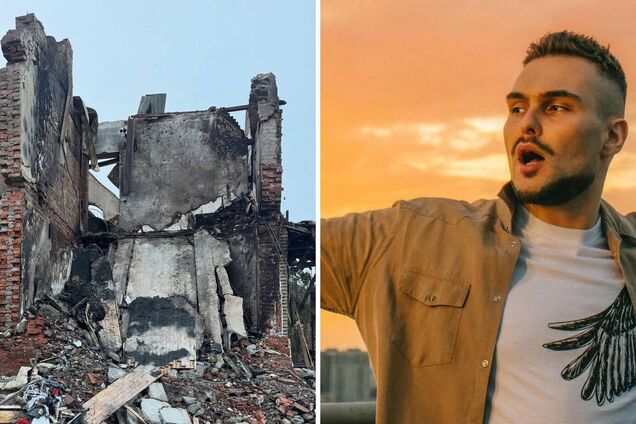 Немовля в реанімації, в обличчі племінника уламки: російська ракета влучила в будинок відомого українського співака. Фото наслідків