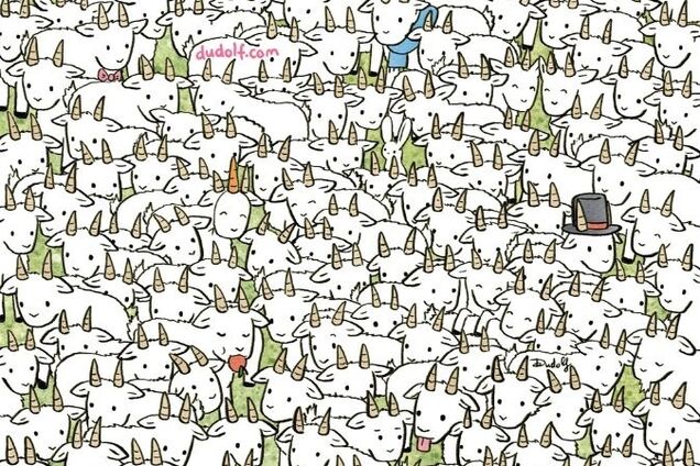 Знайдіть вівцю: головоломка для найуважніших