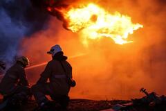 Тушение пожара после российского обстрела. Иллюстративное изображение