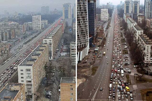 Город стоял в пробках: каким было утро 24 февраля 2022 года в Киеве. Фото