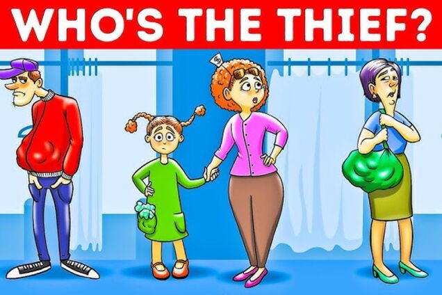 Кто вор? Веселая головоломка на внимательность