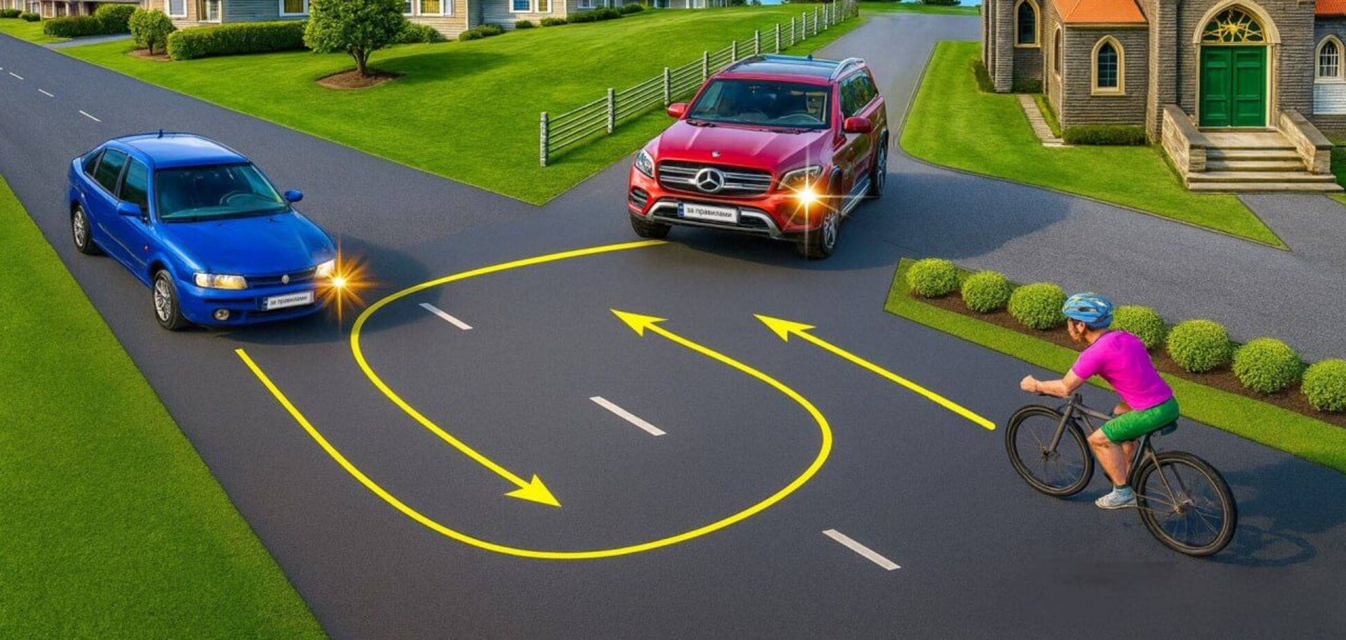 Кто за кем проедет перекресток? Интересное задание по ПДД в Украине