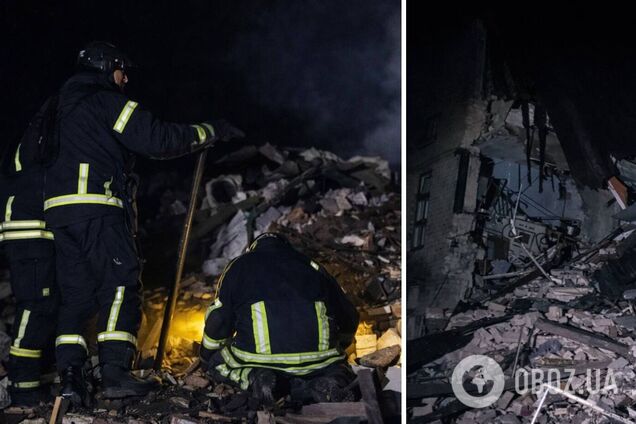 Под завалами могут быть четыре человека: на Днепропетровщине продолжаются поисковые работы после атаки РФ