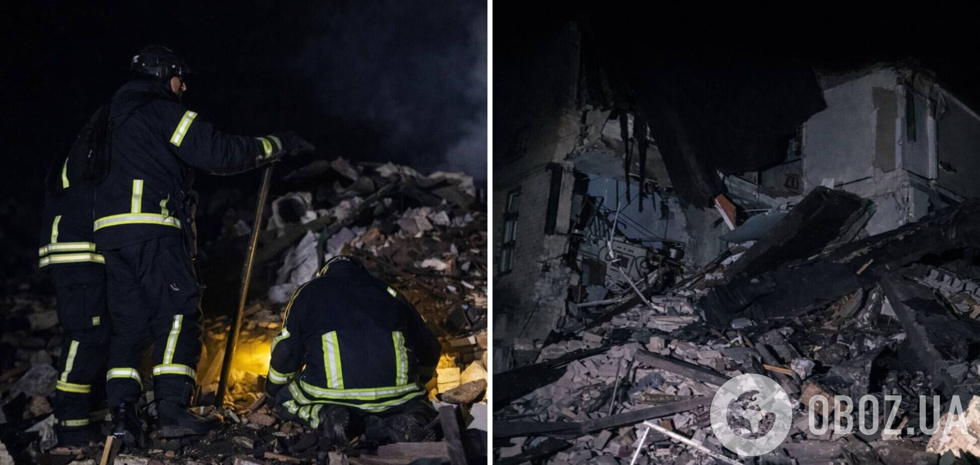 Под завалами могут быть четыре человека: на Днепропетровщине продолжаются поисковые работы после атаки РФ