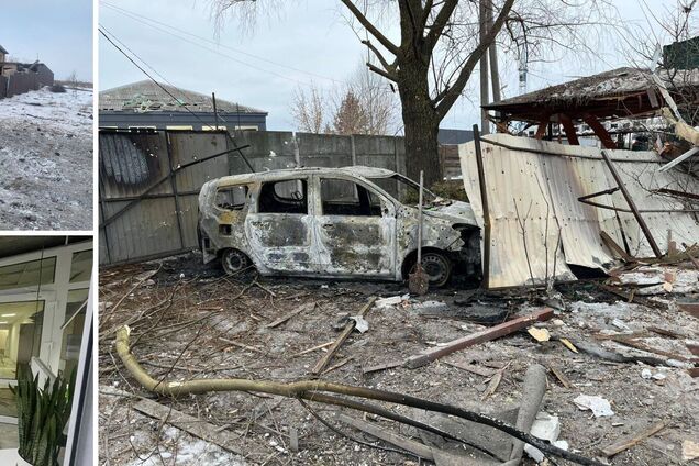 Пошкоджено будинки та авто: у поліції розповіли про наслідки російської атаки на Київщину. Фото
