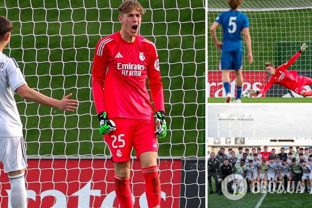 Вратарь сборной Украины отразил все удары и помог 'Реалу' пройти 'Челси' в 1/8 финала Лиги УЕФА U-19. Видео