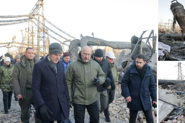 'Обстрел был сознательный': Шмыгаль показал Рютте последствия российской атаки на одну из киевских ТЭЦ. Фото и видео