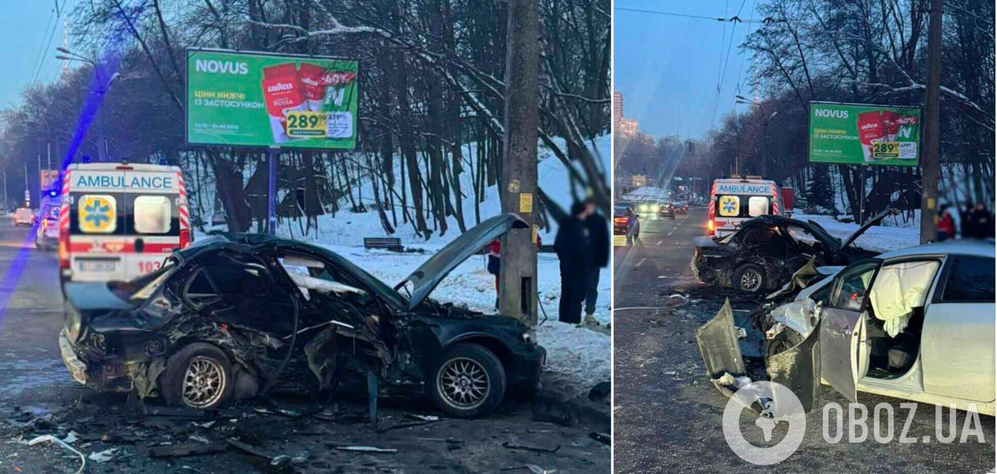 У Києві BMW внаслідок аварії перетворився на купу металу: є загибла і постраждалий. Подробиці та фото