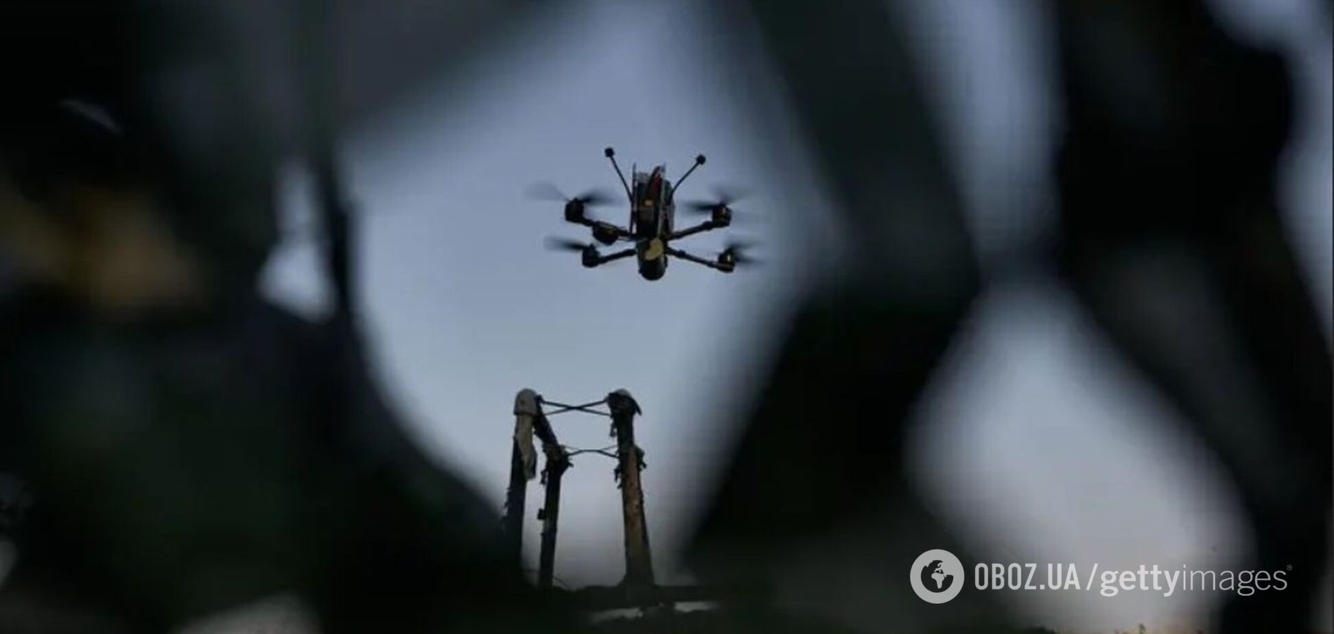 дрон в небе