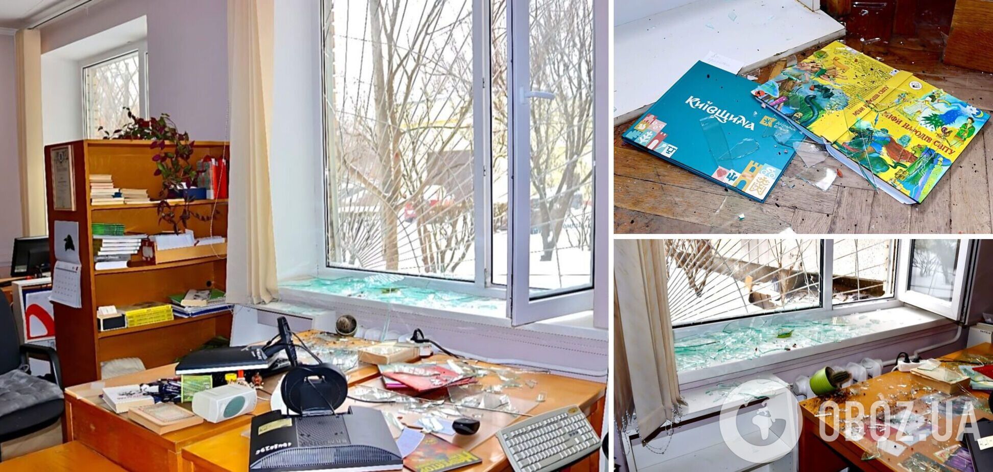 Осколки стекла везде и трещины в стенах: как выглядит Национальная библиотека Украины для детей после атаки РФ. Фото