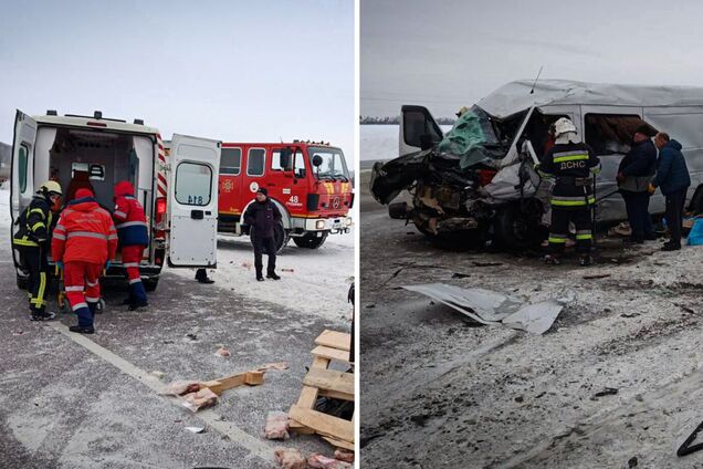 На Киевщине столкнулись три микроавтобуса: есть погибшая и пострадавшие. Подробности ДТП и фото
