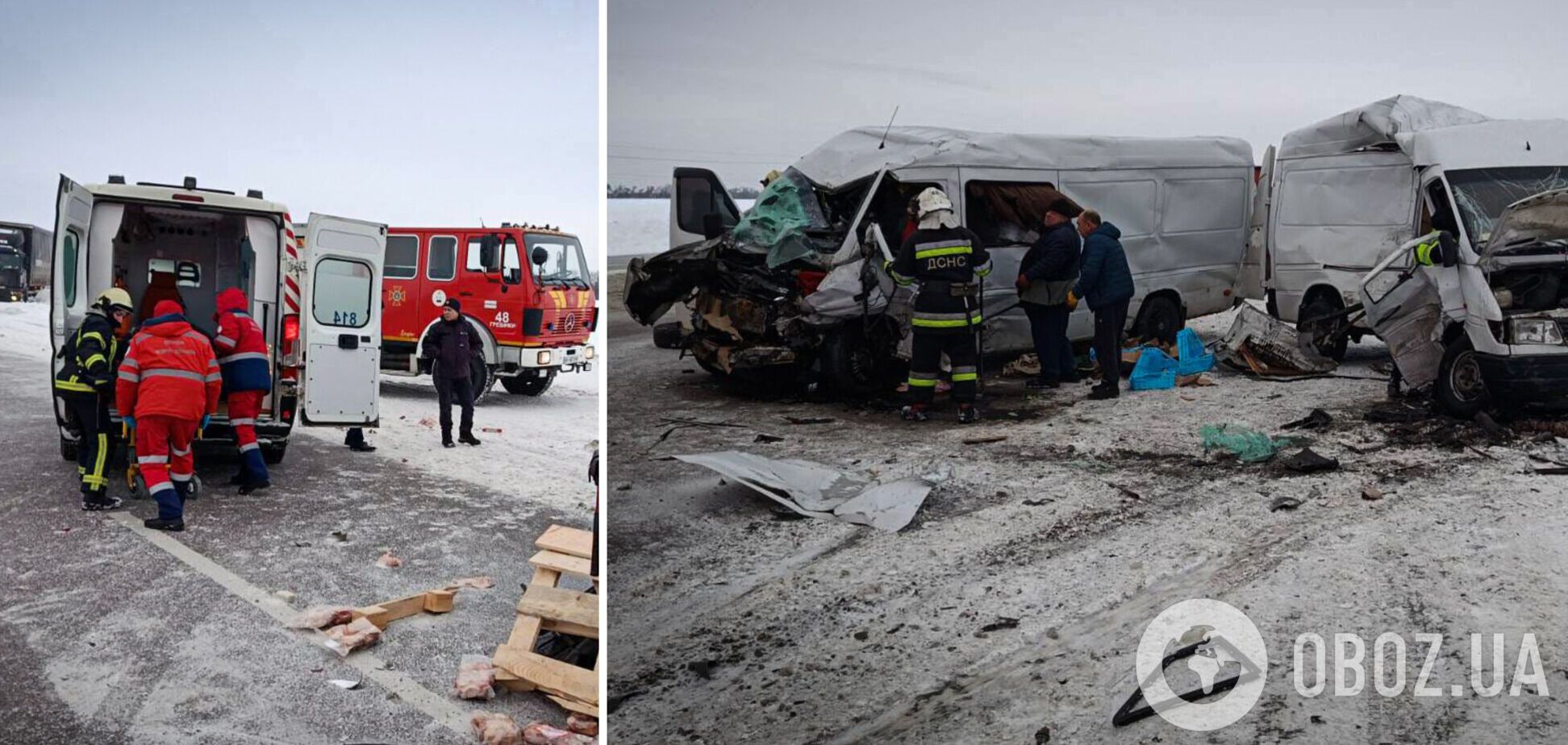 На Киевщине столкнулись три микроавтобуса: есть погибшая и пострадавшие. Подробности ДТП и фото