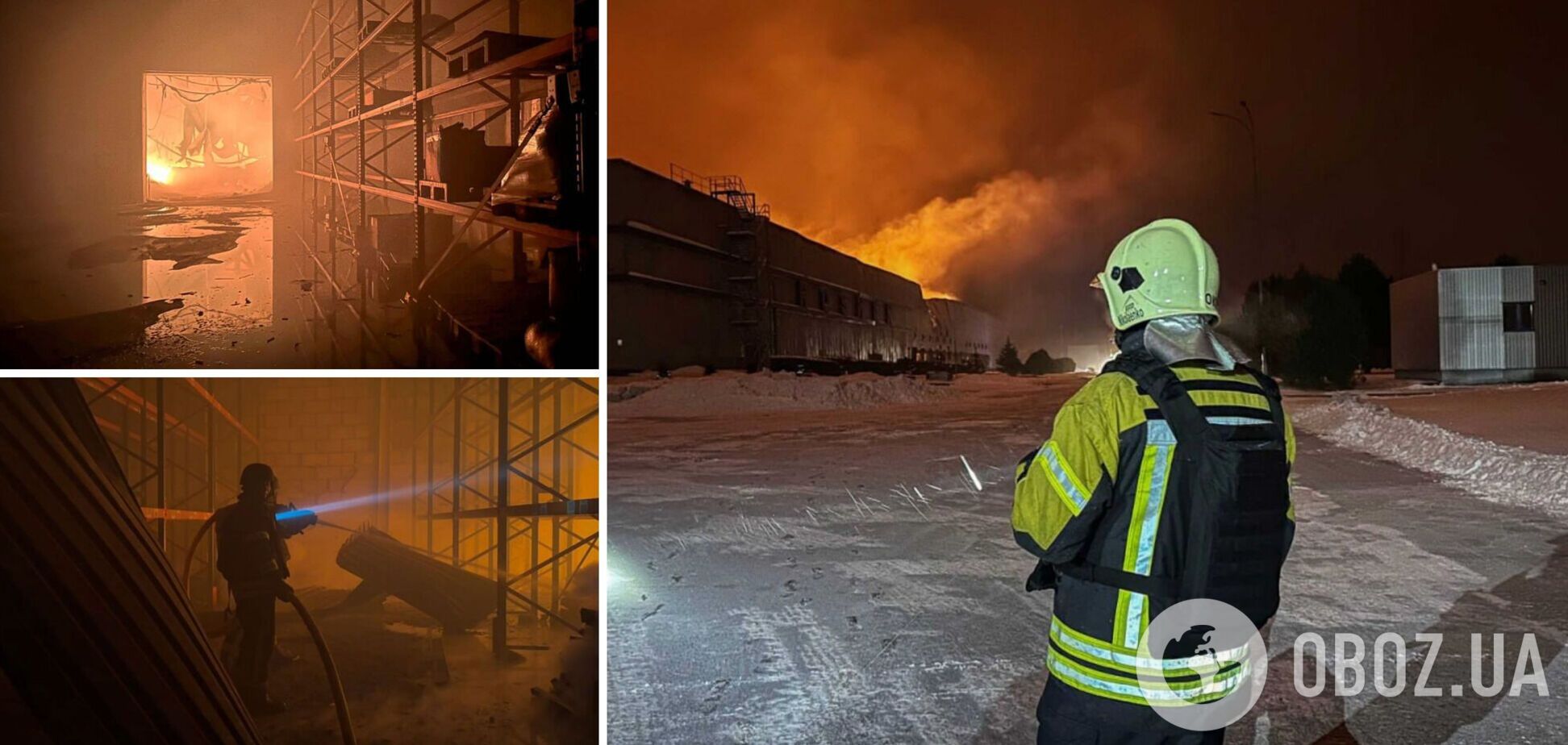 Війська РФ ударили по складах на Київщині: виникла масштабна пожежа. Фото