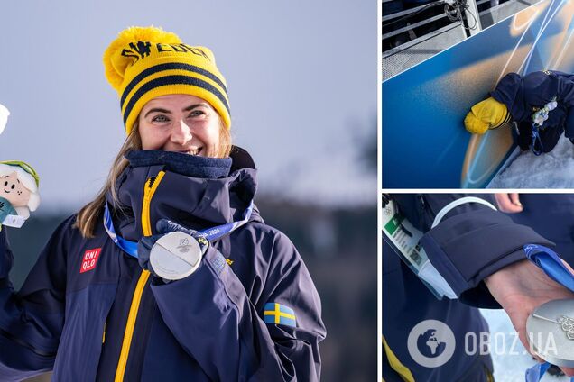 Медаль Олімпіади-2026 розкололася перед нагородженням лижниць. Фотофакт