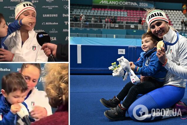 Те, що витворяв син чемпіонки під час її інтерв'ю на ОІ-2026, стало хітом у мережі. Відео