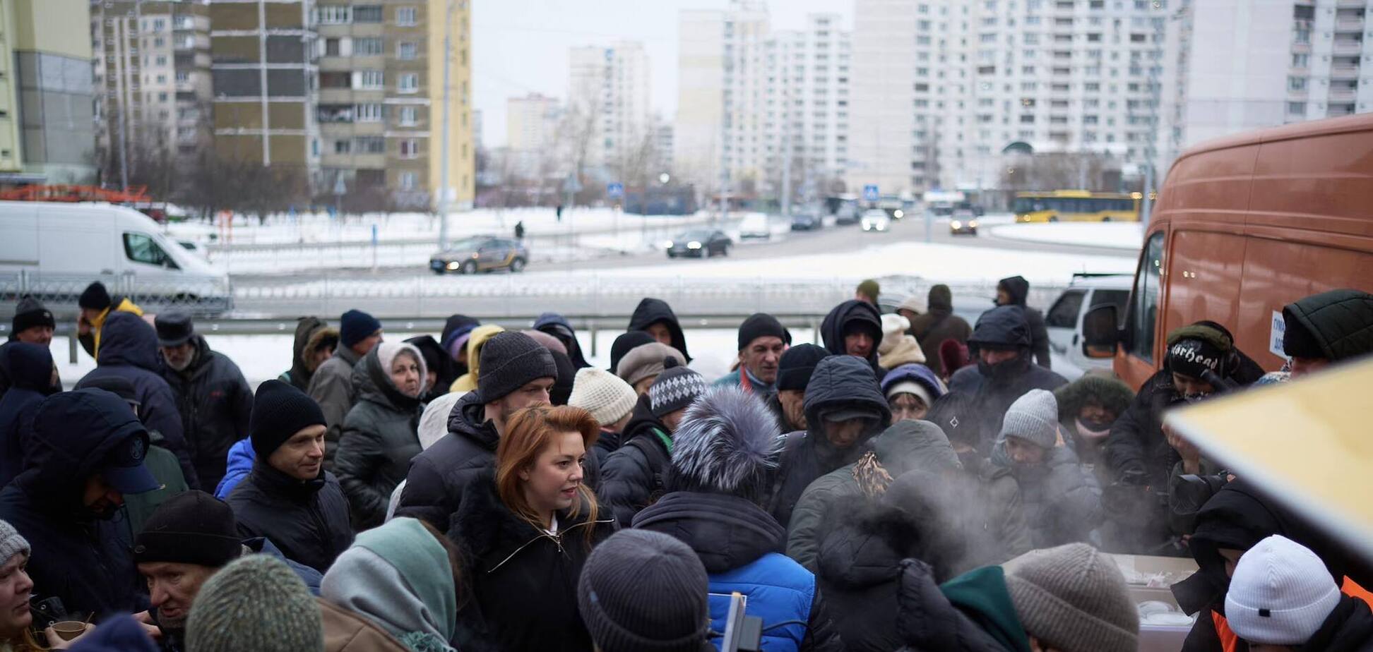 Алена Шкрум во время визита на Троещину 9 февраля 2026 года