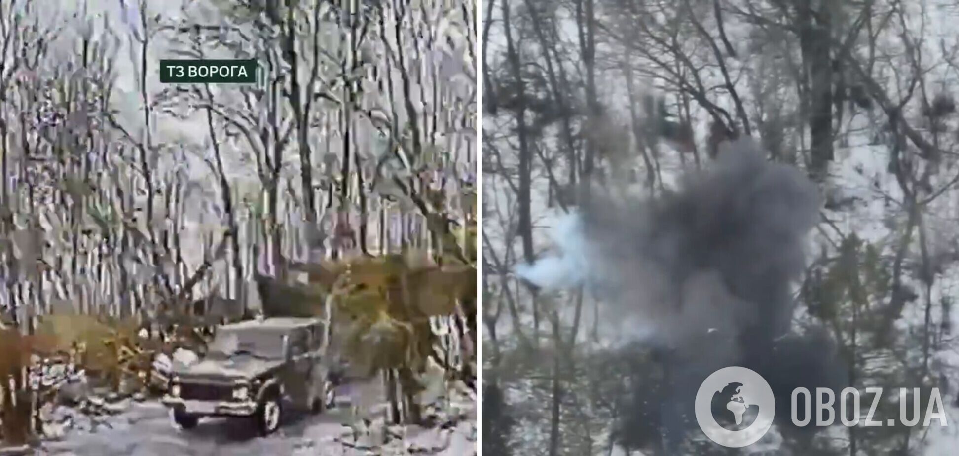 Пограничники поразили вражеский склад горючего, антенну связи и технику. Видео