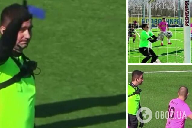 Український футболіст за російську мову в матчі отримав синю картку і був вилучений з поля. Відео