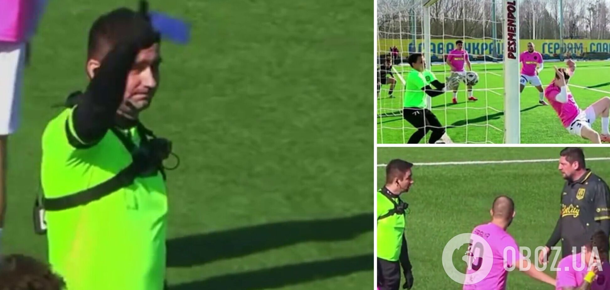 Український футболіст за російську мову в матчі отримав синю картку і був вилучений з поля. Відео
