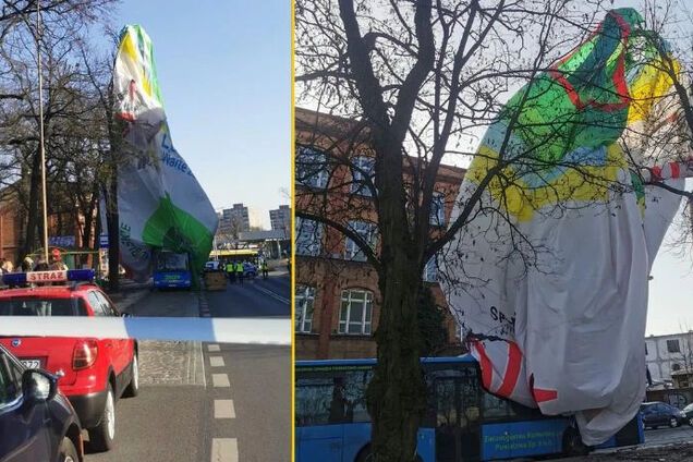 В Польше воздушный шар врезался в дом: один человек погиб. Фото и видео