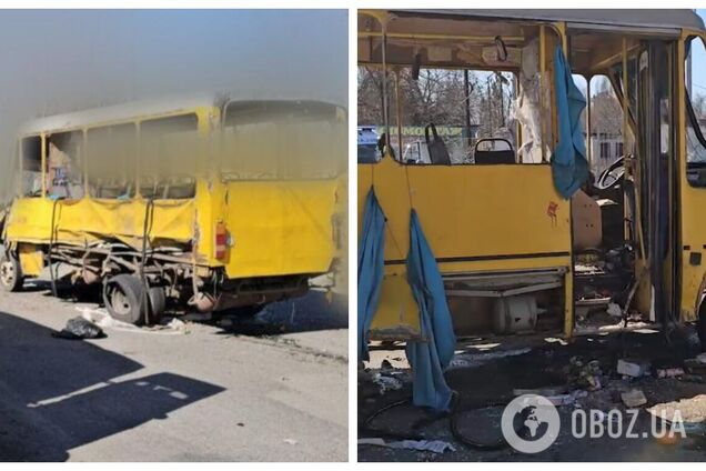 Оккупанты сбросили взрывчатку с БПЛА на маршрутку в Херсоне: пострадали 20 человек. Фото