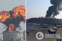Иранские 'Шахеды' атаковали крупный порт в Омане: на нефтехранилище поднялся огромный пожар. Фото и видео