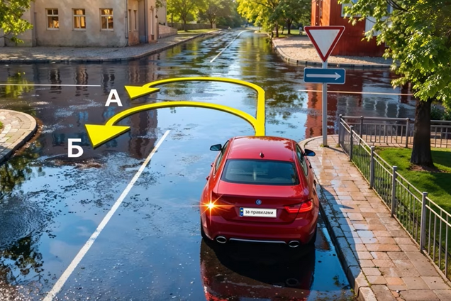 Какая траектория разворота разрешена? Тест на знание ПДД