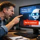 Иллюстрация: мужчина недоволен работой ИИ-чатбота