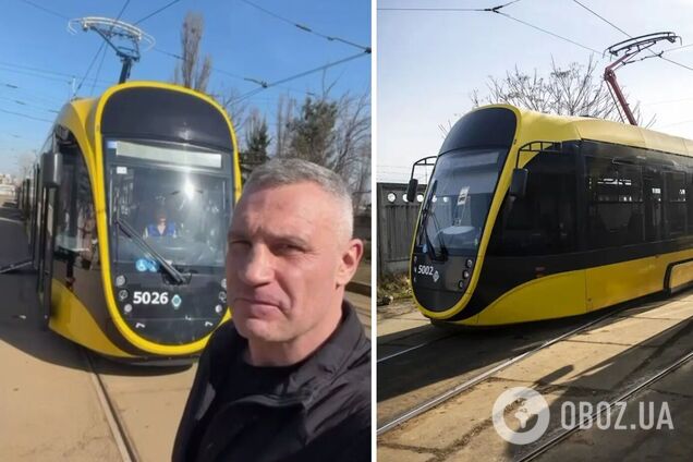 В Киеве на маршрут выйдут новые трамваи: Кличко показал технику. Видео