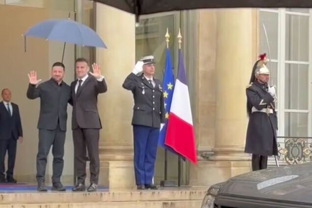 Зеленський прибув до Єлисейського палацу на зустріч з Макроном. Відео