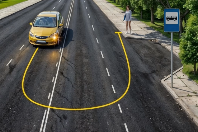 Разрешены ли разворот и остановка? Тест на знание ПДД