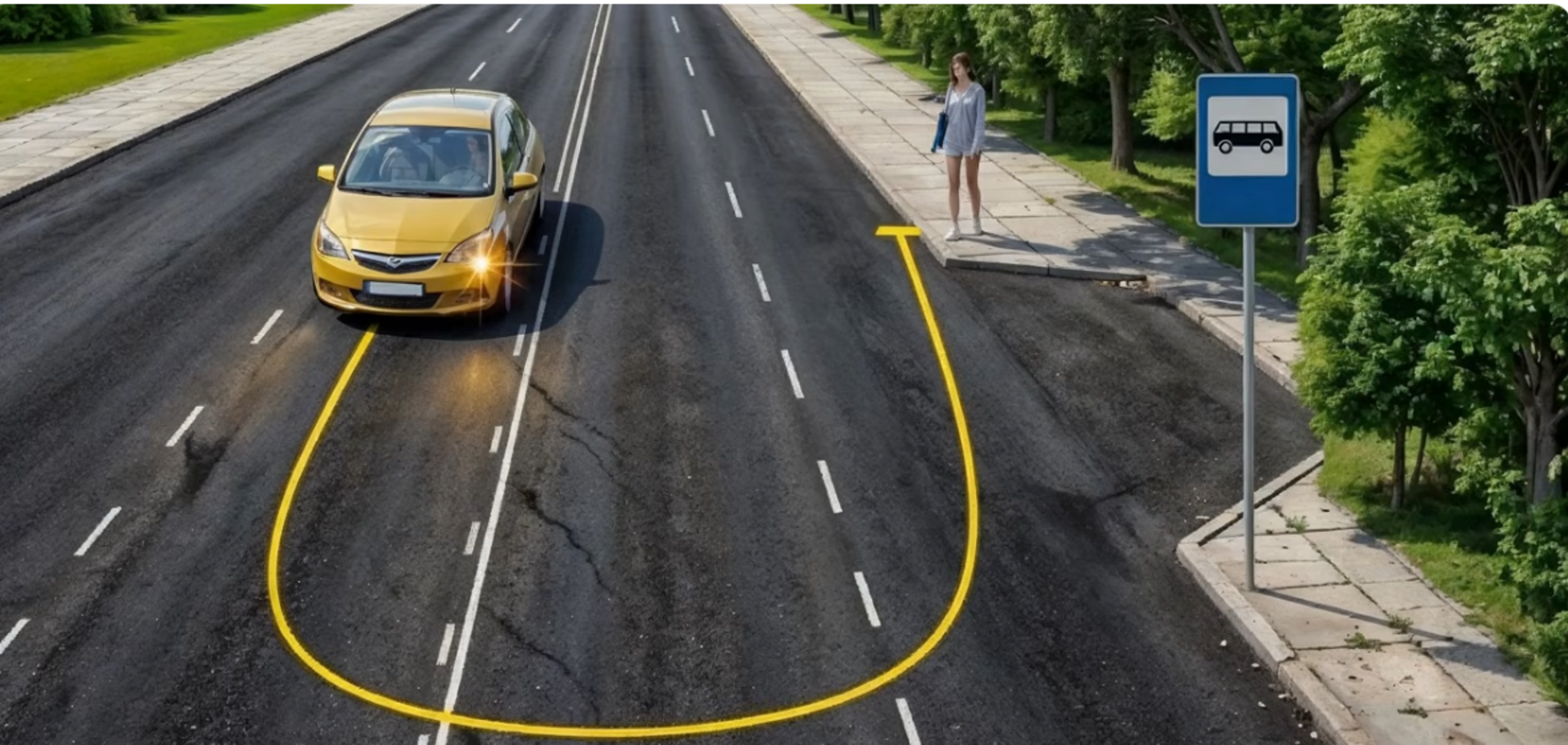 Чи дозволені розворот і зупинка? Тест на знання ПДР