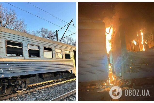 В Харьковской области оккупанты атаковали беспилотником поезд УЗ: есть пострадавшие. Фото