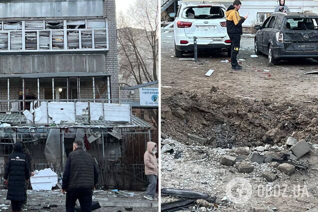 Вибиті вікна, понівечені авто: з'явилися фото наслідків удару РФ по житловому масиву у Броварах