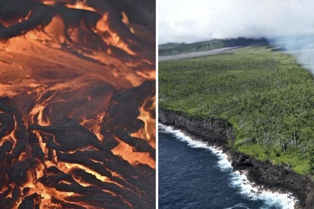 В Индийском океане месяц продолжается извержение вулкана: километровые потоки лавы полностью парализовали движение. Фото и видео