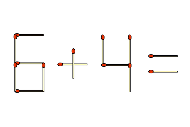 Есть 2 ответа: куда передвинуть спичку, чтобы уравнение стало правильным