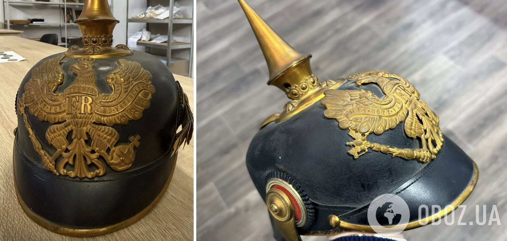 Из Украины пытались вывезти редкий шлем прусского офицера 1915 года. Фото