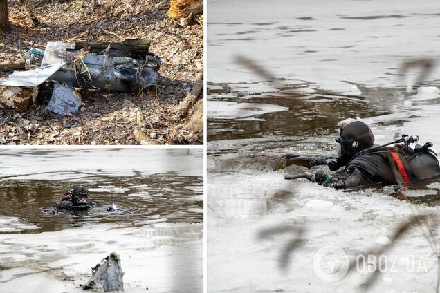 В Киеве водолазы-саперы достали из реки остатки российской ракеты. Подробности, фото и видео