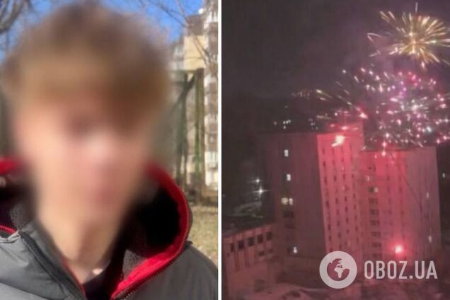 Знайшов на смітнику: у Києві встановили підлітка, який запустив салют. Подробиці, фото та відео