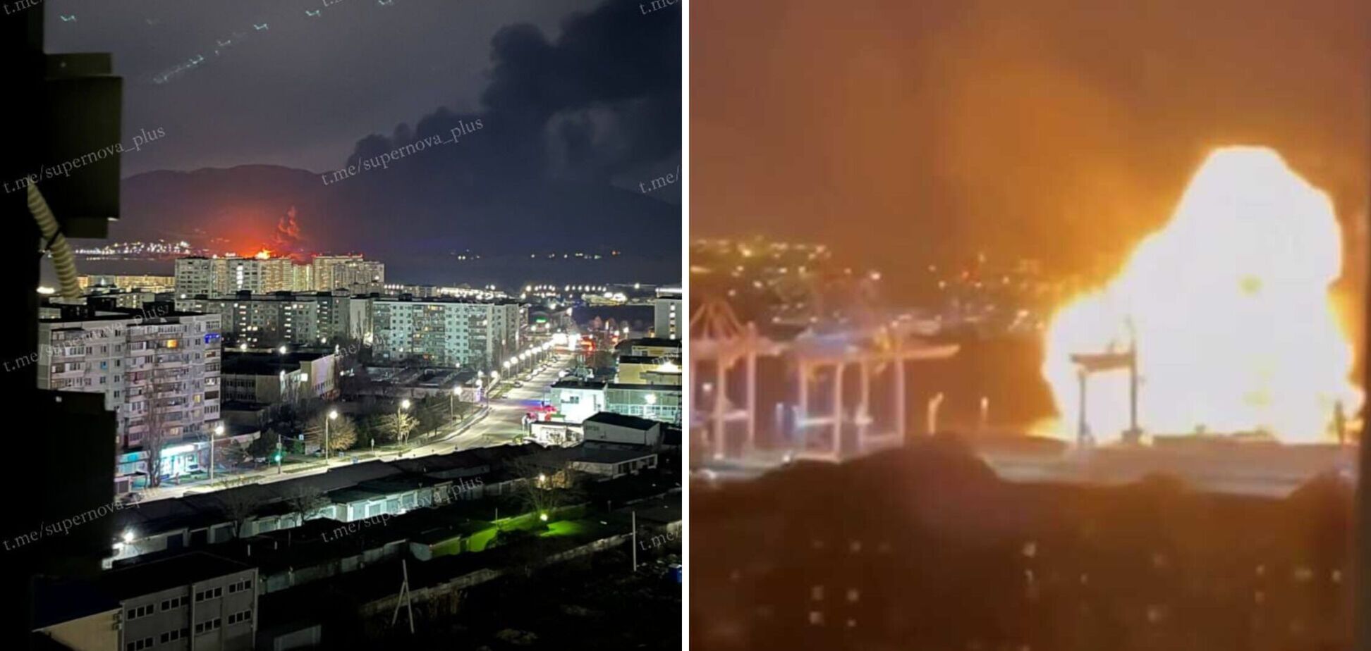 У Новоросійську пролунали вибухи: повідомляють про атаку дронів. Фото і відео