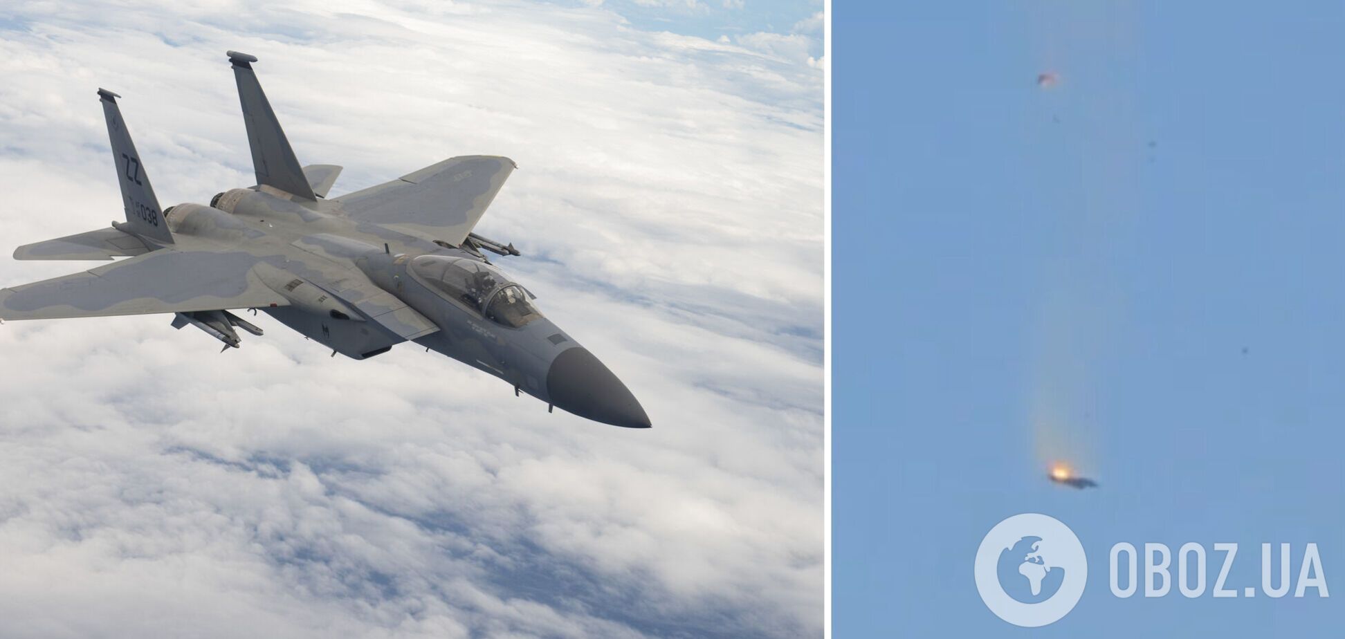 В Кувейте разбился американский истребитель F-15: момент катастрофы попал на видео