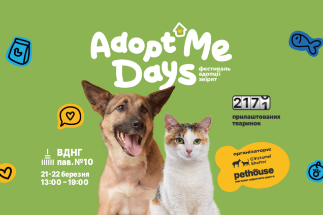 Весна, котики та добрі справи: у Києві пройде фестиваль AdoptMe Days